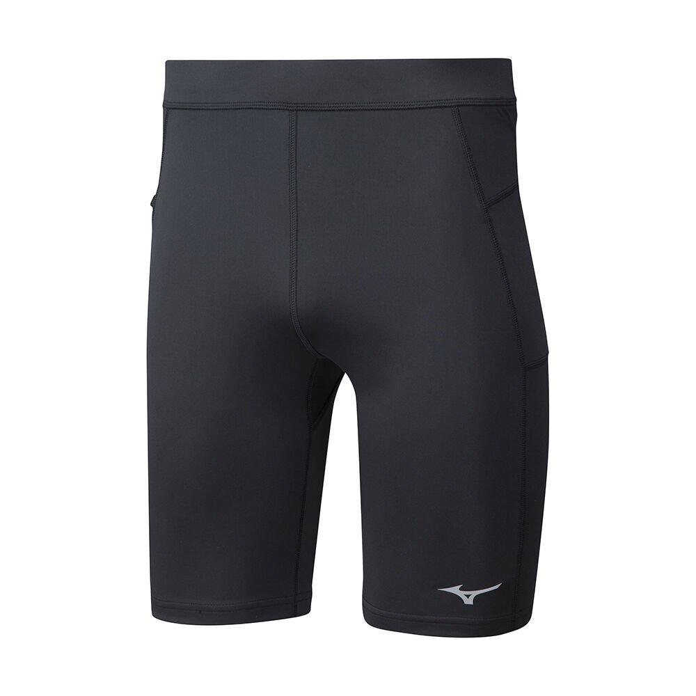 Mizuno Men's Shorts Impulse Core Mid Tight Black - UPVLBAS-45